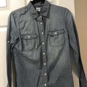 J Crew chambray button down. Size xs
